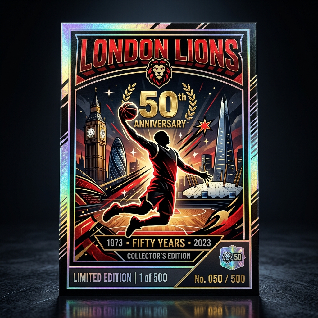 London Lions 50th Anniversary trading card